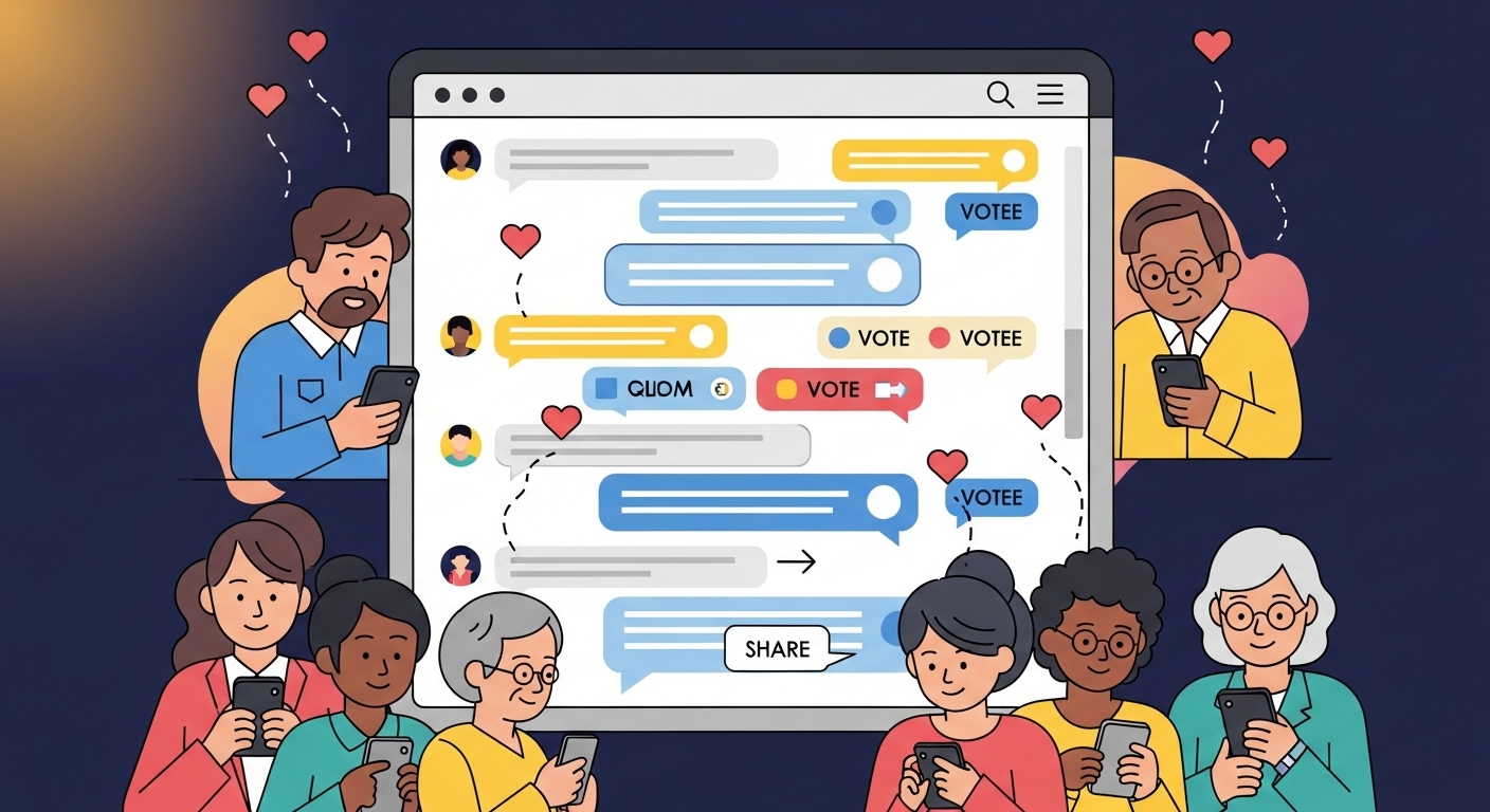 Tối ưu tương tác bằng câu hỏi, khảo sát, nội dung relatable để biến người xem thành cộng đồng trung thành.