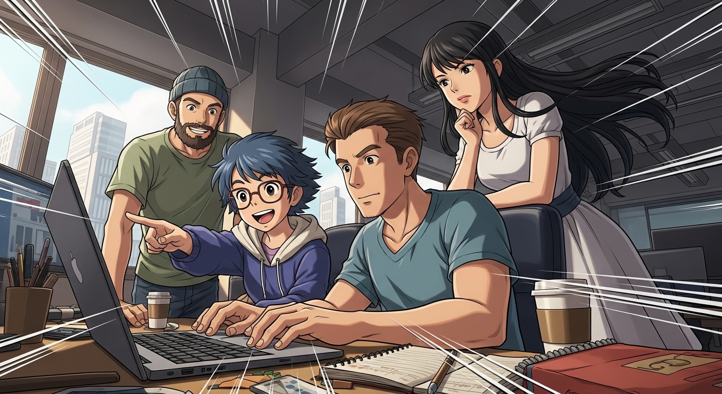 Chọn phong cách hoạt hình (anime) và các từ khóa cel-shaded để truyền năng lượng trẻ trung và tính nhận diện thương hiệu.