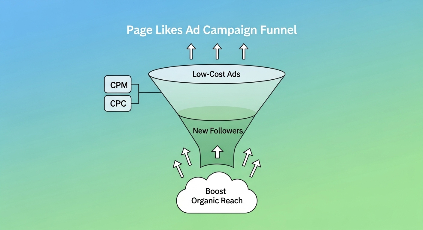 Tăng trưởng chiến lược bằng quảng cáo Page Likes chi phí thấp để tạo ‘cú hích’ phân phối và tăng reach tự nhiên.