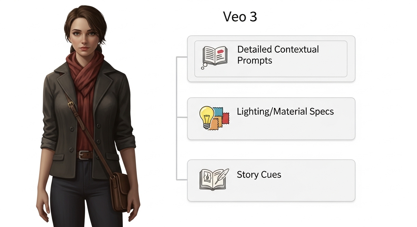 Infographic workflow tạo prompt và chọn Veo 2 hoặc Veo 3 - hướng dẫn tạo prompt và tối ưu workflow
